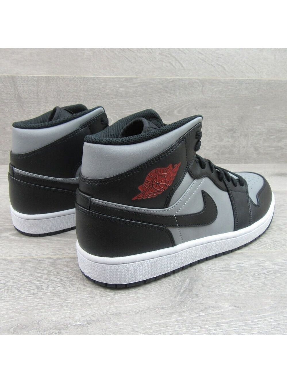 Air Jordan 1 Mid Shadow Red Black Shoes Men's Size 10.5 NEW - Picture 7 of 14